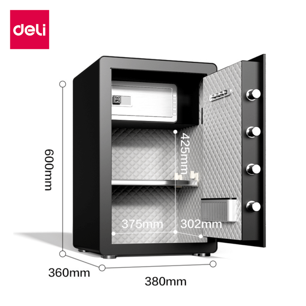 ตู้เซฟนิรภัย DELI AE802-BK-01 สีดำ